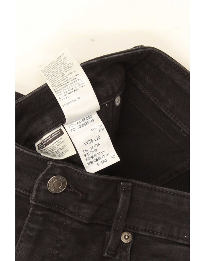 Levi's ženske 712 uske traperice W28 L28 crni pamuk