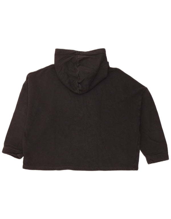 GUESS Ženska prevelika majica s kapuljačom s 3/4 rukava UK 8 Mala crna