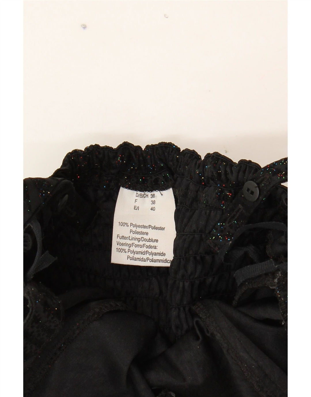 VINTAGE Womens Sleeveless Swing Dress EU 38 Medium Black Floral Polyester Vintage Vintage and Second-Hand Vintage from Messina Hembry 