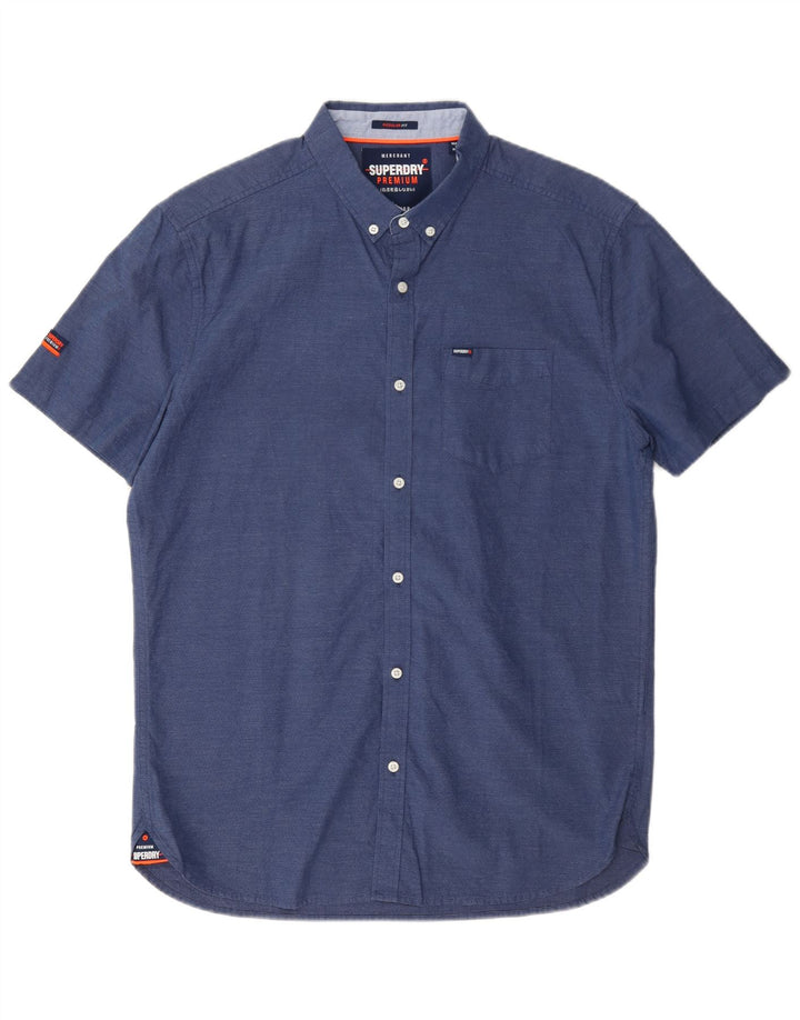 Superdry muška standardna košulja kratkih rukava, srednje tamnoplavi pamuk