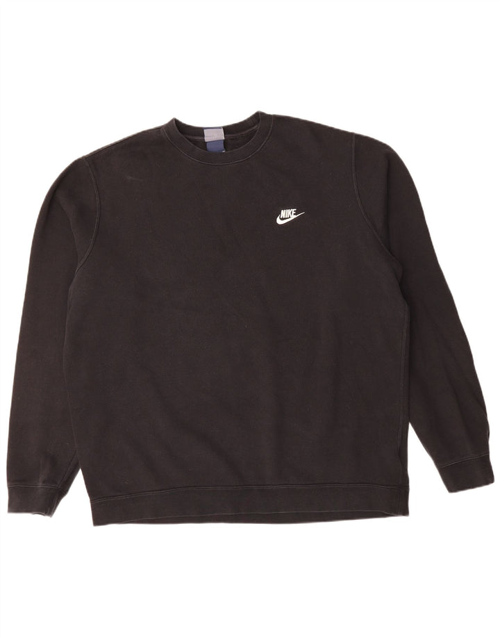 NIKE Mens Sweatshirt Jumper XL Black Cotton