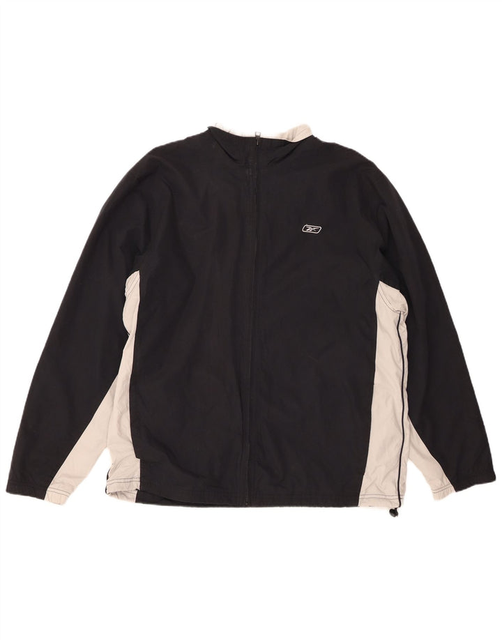 REEBOK Muška gornja jakna trenirke srednje crne boje od poliestera