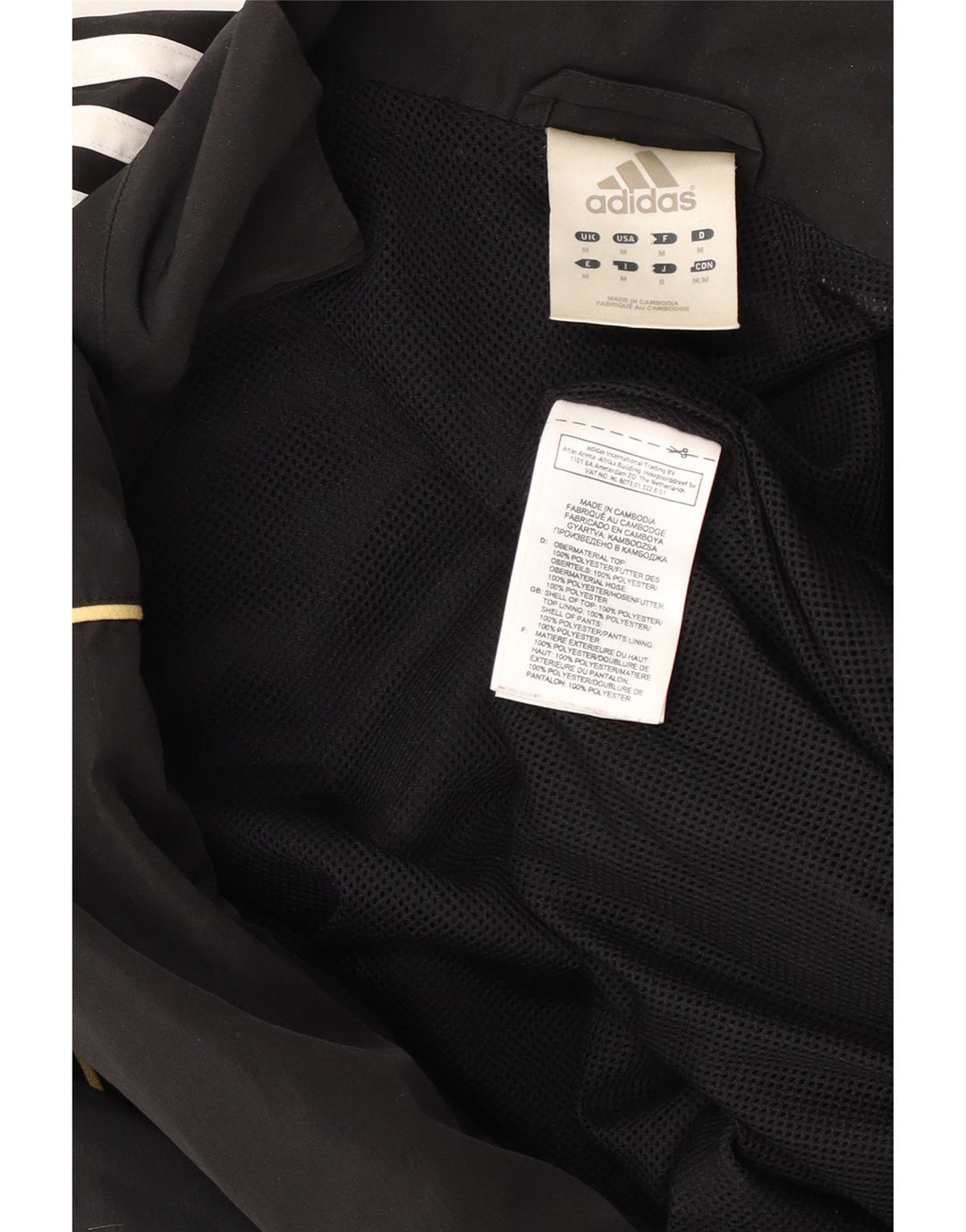 ADIDAS muška trenirka gornja jakna srednje crne boje od poliestera