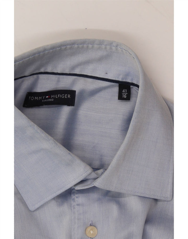 TOMMY HILFIGER Mens Shirt Size 16 41 Large Blue Cotton Vintage Tommy Hilfiger and Second-Hand Tommy Hilfiger from Messina Hembry 