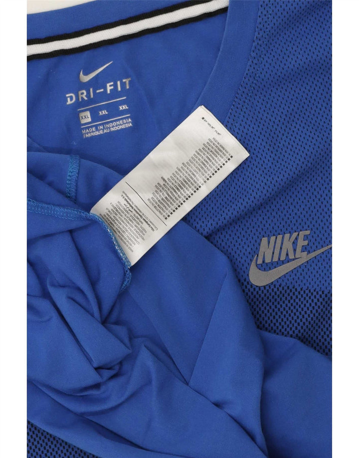 Nike muški Dri Fit Vest Top 2XL pamuk na plave točke