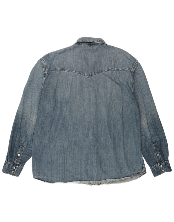 WRANGLER Muška traper košulja 2XL plavi pamuk