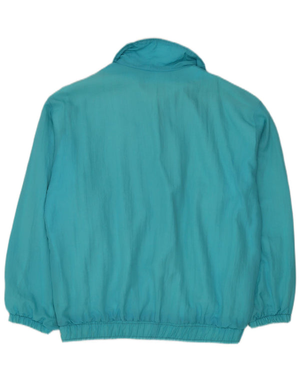 Vintage muška trenirka Gornja jakna XL tirkizne svile u boji