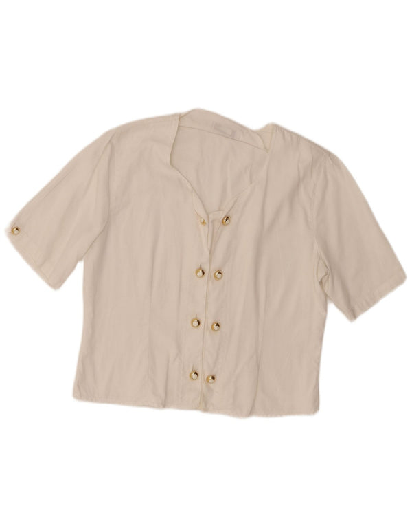 Enara Camice Ženska majica s dvostrukim kopčanjem UK 16 Velika bijela