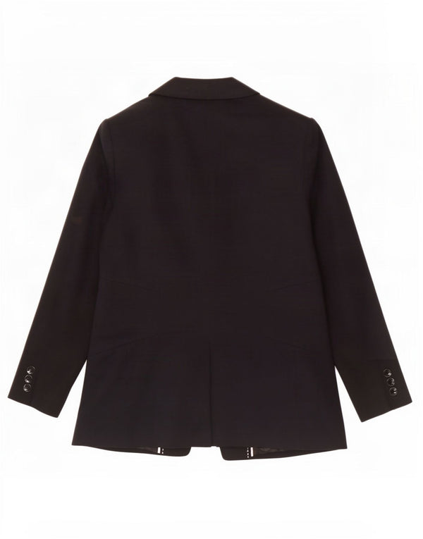 Marks & Spencer Womens 1 Button Blazer Jacket UK 18 XL Black Polyester