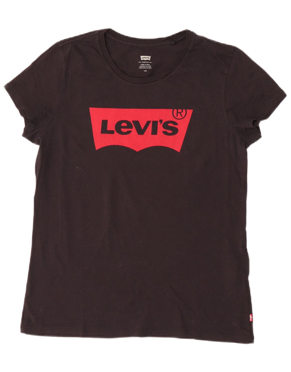 Levi's ženska majica kratkih rukava s grafičkim motivima UK 16 Veliki crni pamuk