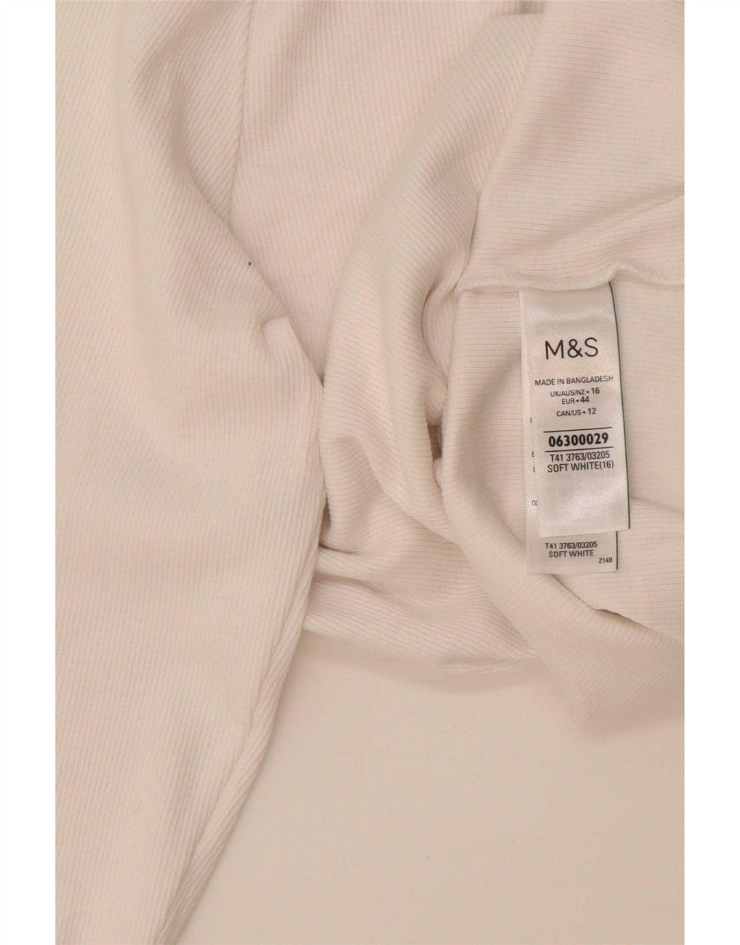 Marks & Spencer ženska majica dugih rukava UK 16 Veliki bijeli pamuk