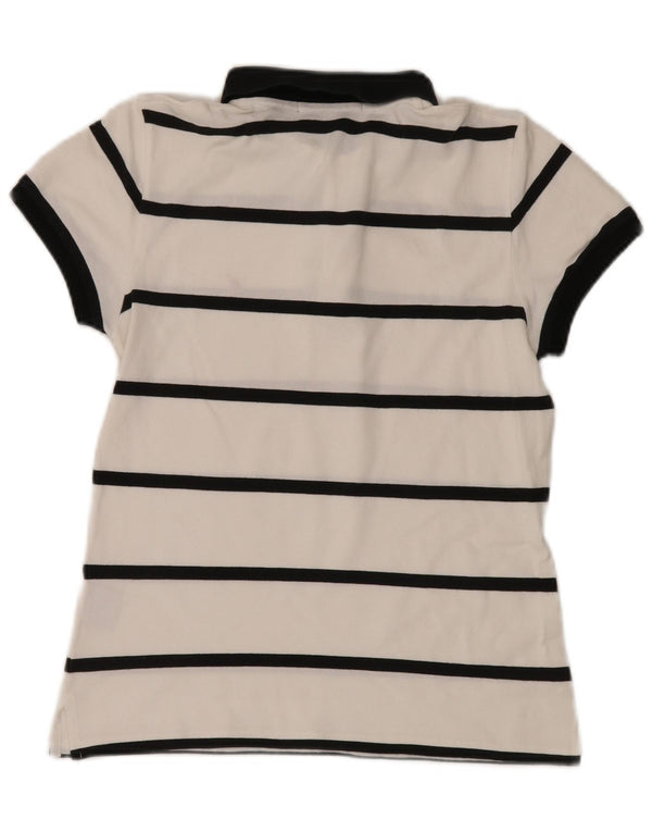 RALPH LAUREN Ženska polo majica za ragbi UK 12 Pamuk na srednje bijele pruge