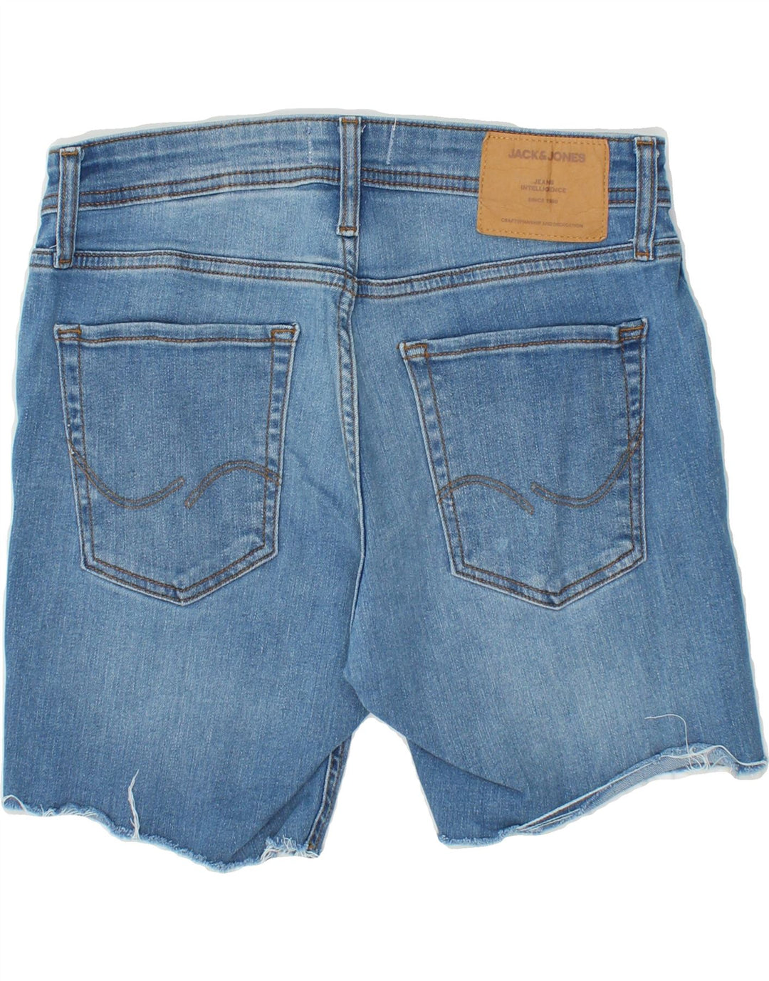 JACK & JONES Mens GLENN Denim Shorts W31 Medium Blue Cotton Vintage Jack & Jones and Second-Hand Jack & Jones from Messina Hembry 