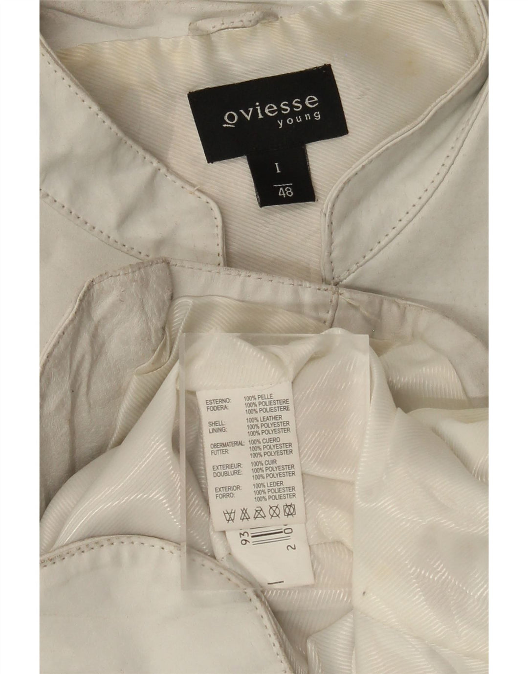 Oviesse ženska kožna jakna IT 48 XL bijela koža