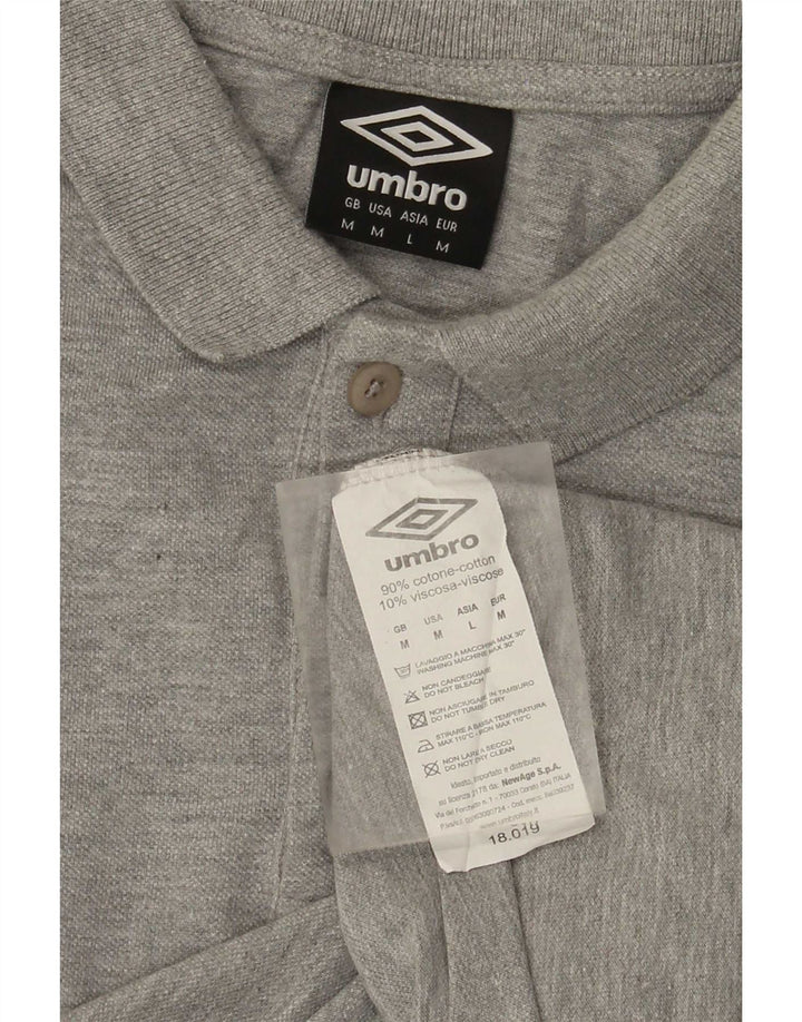 UMBRO muška polo majica dugih rukava srednje sivi pamuk