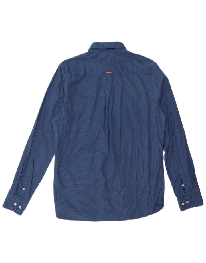 SUPERDRY muška košulja Srednje plavi pamuk s ptičijim zubima