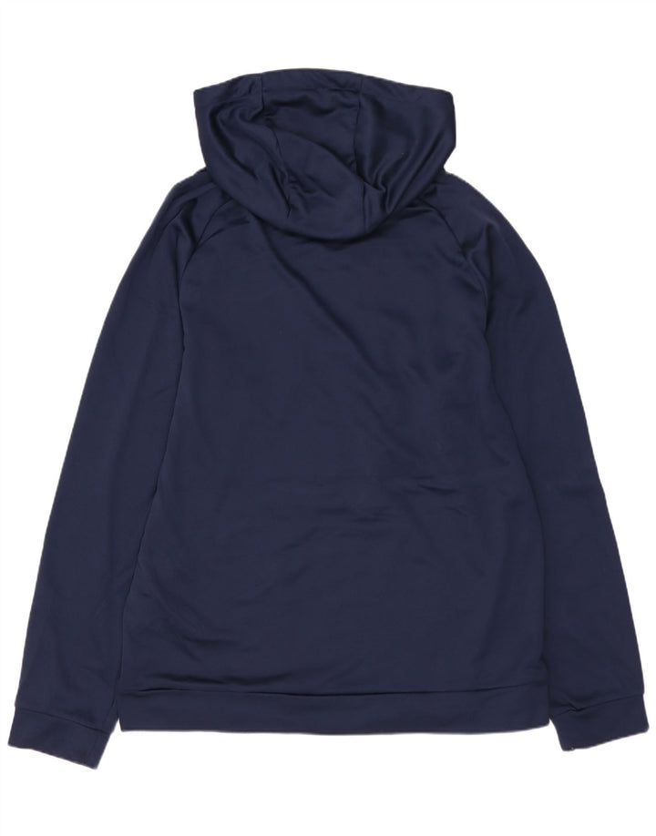 NIKE muški Dri Fit grafički džemper s kapuljačom srednje tamnoplave boje od poliestera