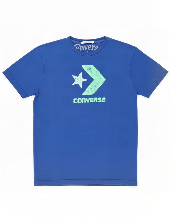 Converse Ženska grafička majica kratkih rukava UK 10 Small Blue Cotton