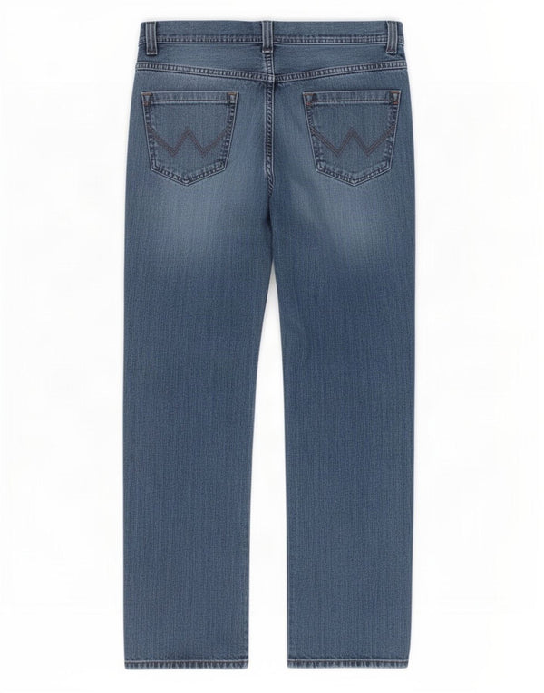 Wrangler Mens Wesley Regular Straight Jeans W36 L32 Plavi pamuk
