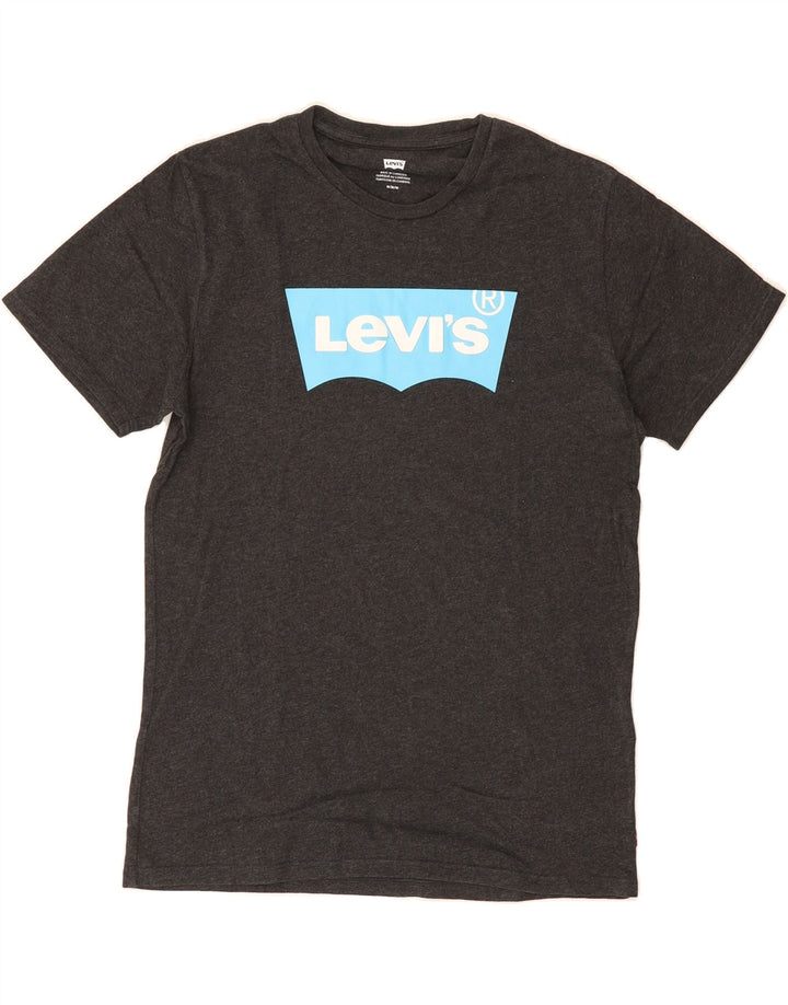 LEVI'S Mens Graphic T-Shirt Top Medium Grey Cotton Classic Vintage Levi's and Second-Hand Levi's from Messina Hembry 