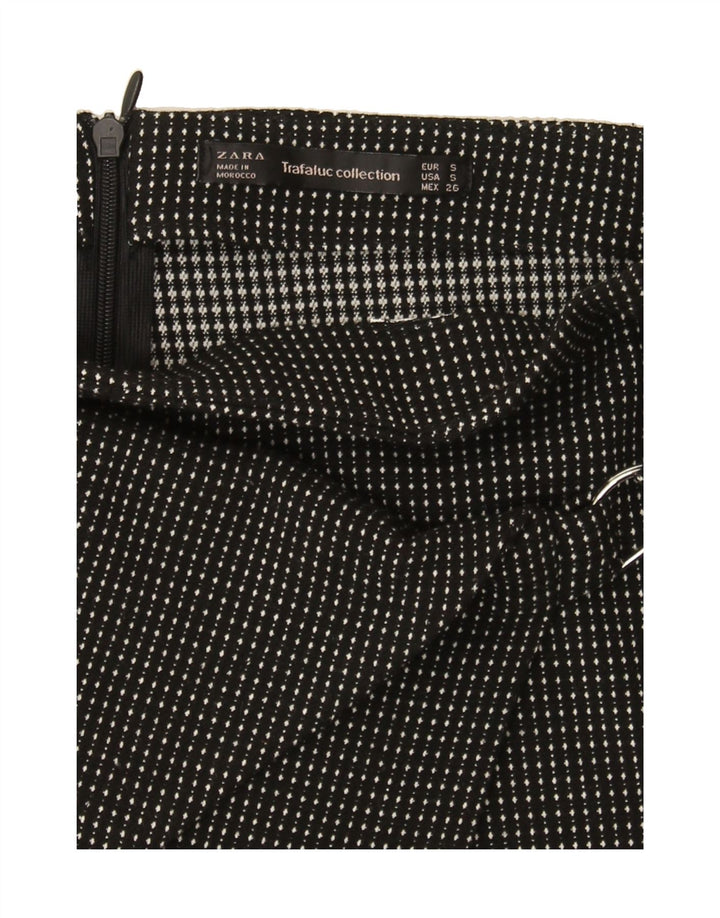 ZARA Womens Skort UK 8 Small Black Spotted Vintage Zara and Second-Hand Zara from Messina Hembry 