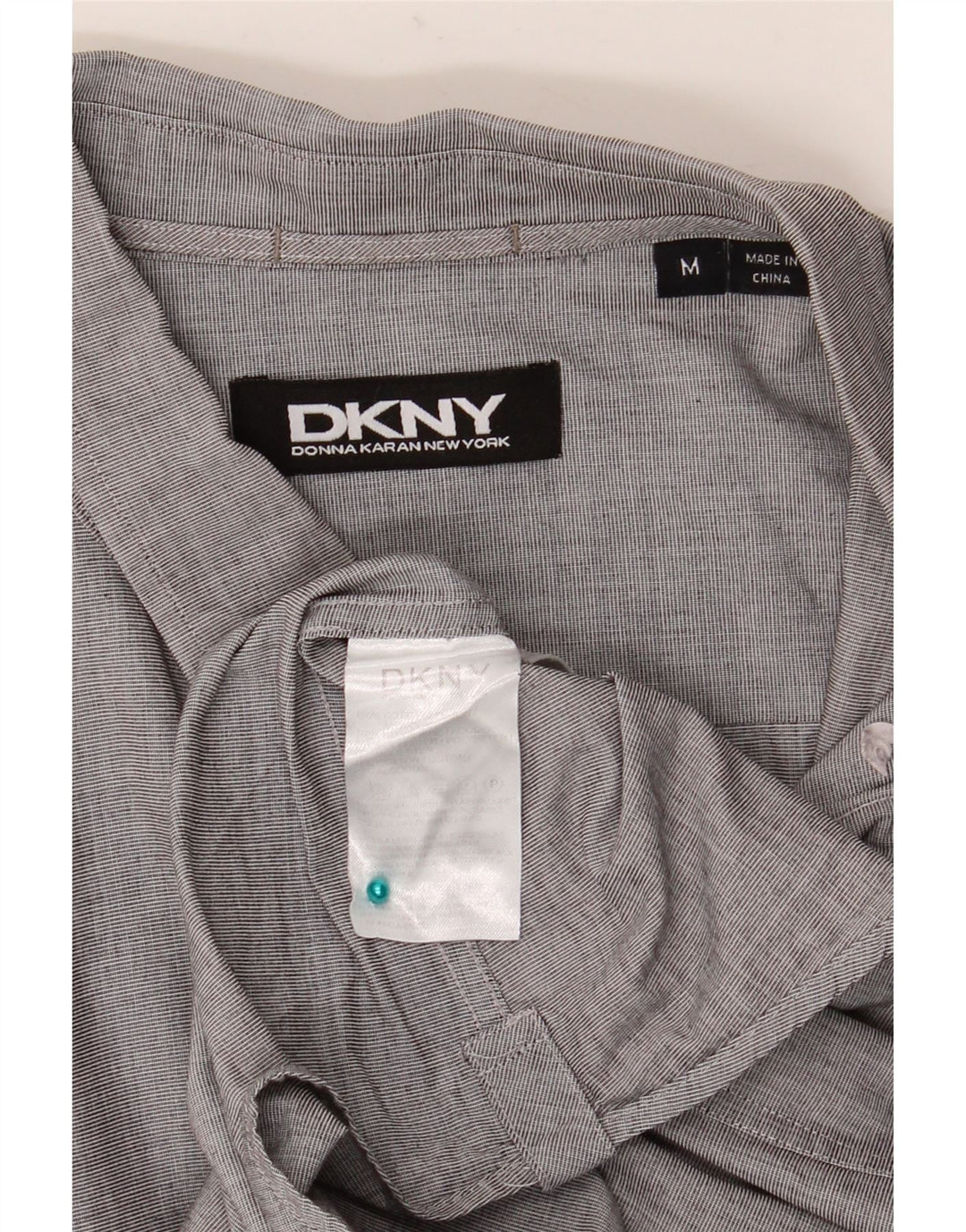 DKNY muška košulja srednje sive pruge, pamuk