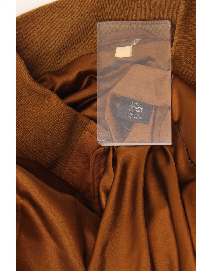 Vintage muška bomber jakna od brušene kože IT 55 2XL smeđa koža