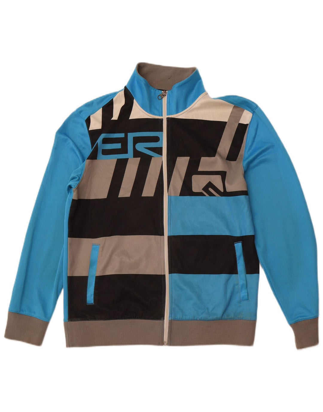 QUIKSILVER ženska gornja jakna trenirke UK 16 Large Blue Colourblock