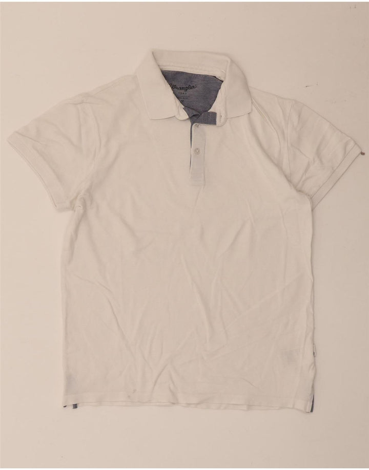 WRANGLER Muška polo majica standardnog kroja Srednje bijeli pamuk