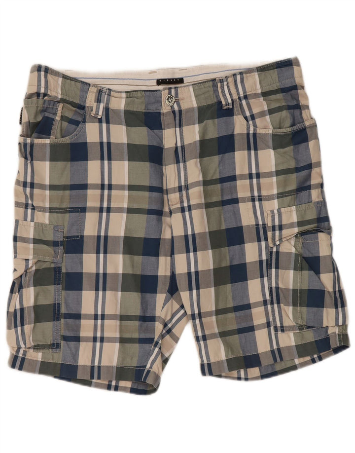 Sisley muške kargo kratke hlače IT 50 Large W36 šareni karirani pamuk