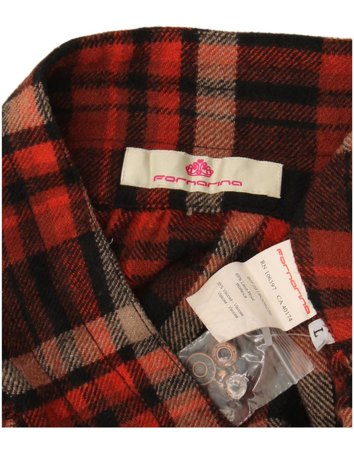 FORNARINA ženska suknja s mjehurićima velika W34 šarena karirana vuna