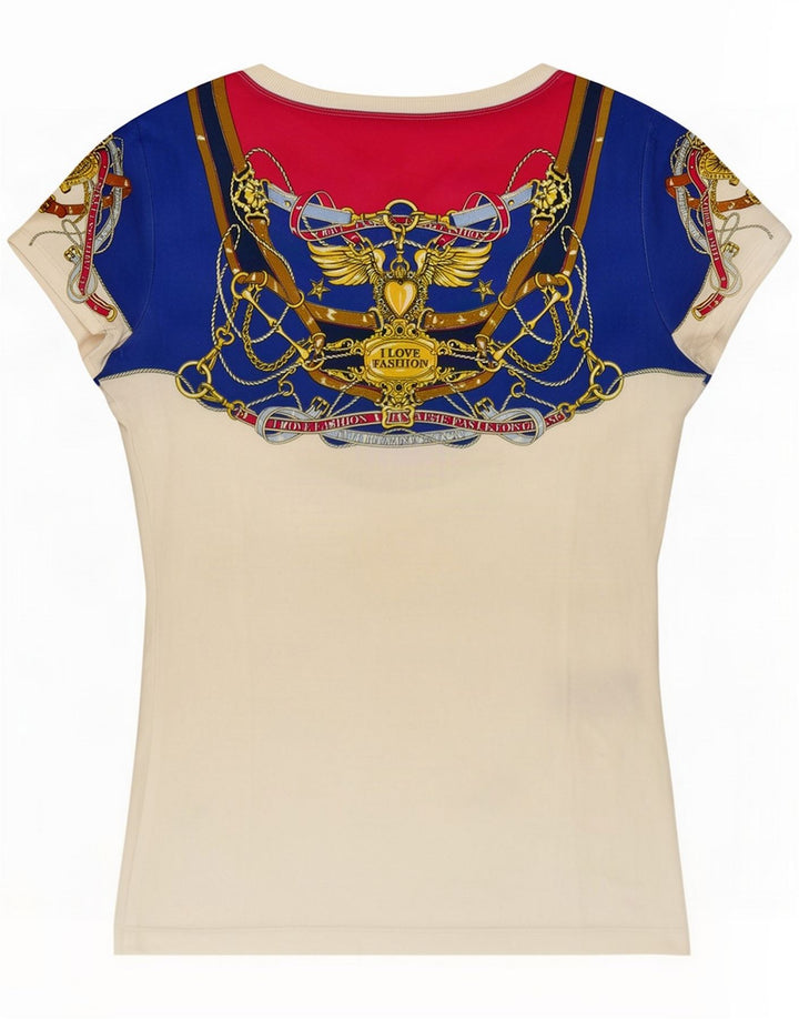 Moschino ženska majica kratkih rukava s abstraktnim uzorkom IT 44 Medium White