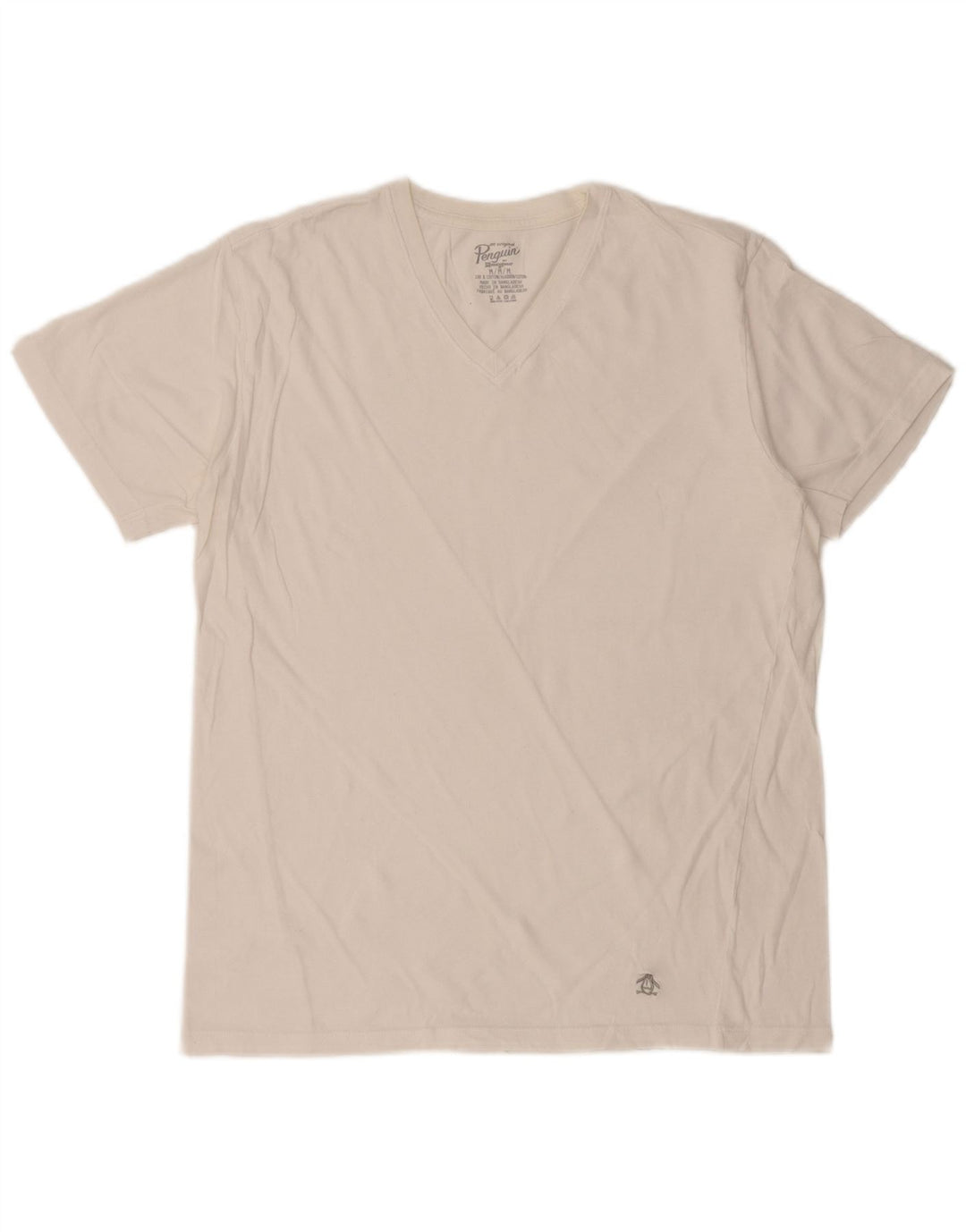 PENGUIN Ženska majica kratkih rukava UK 14 Srednje bijeli pamuk