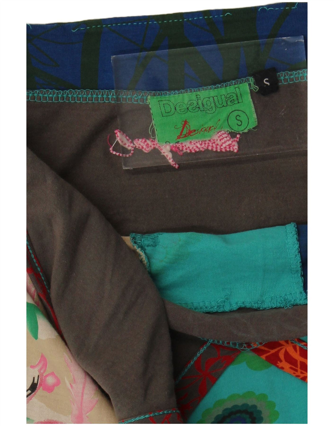 Desigual ženska haljina s halterima s grafičkim motivima UK 8 Mala višebojna cvjetna haljina