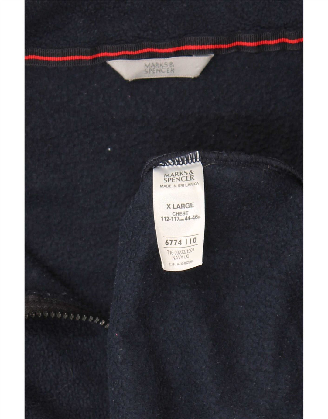 Marks & Spencer muška jakna od flisa UK 42 XL mornarsko plava poliester