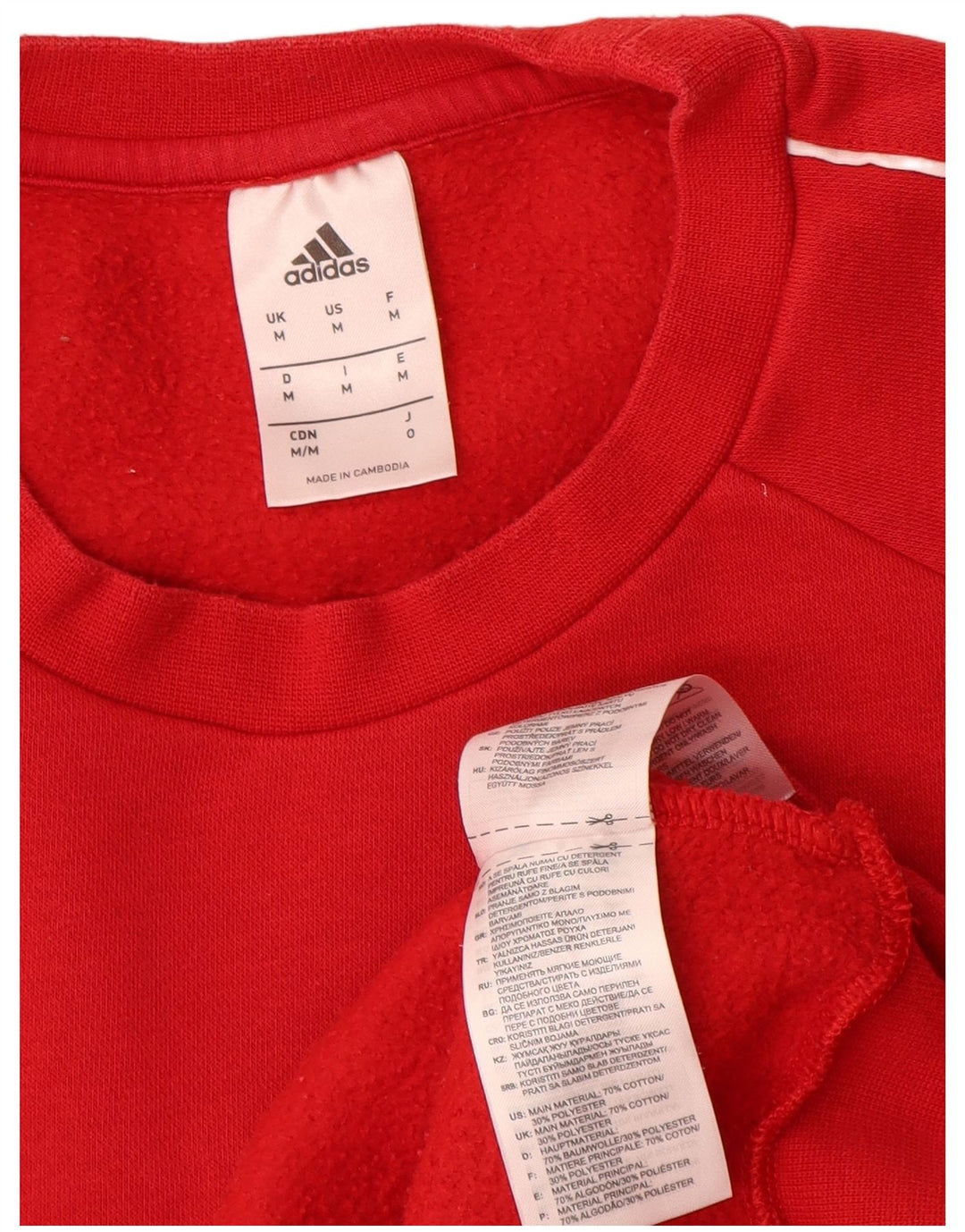 Adidas muška majica s grafičkim motivima srednje crvene pamučne boje