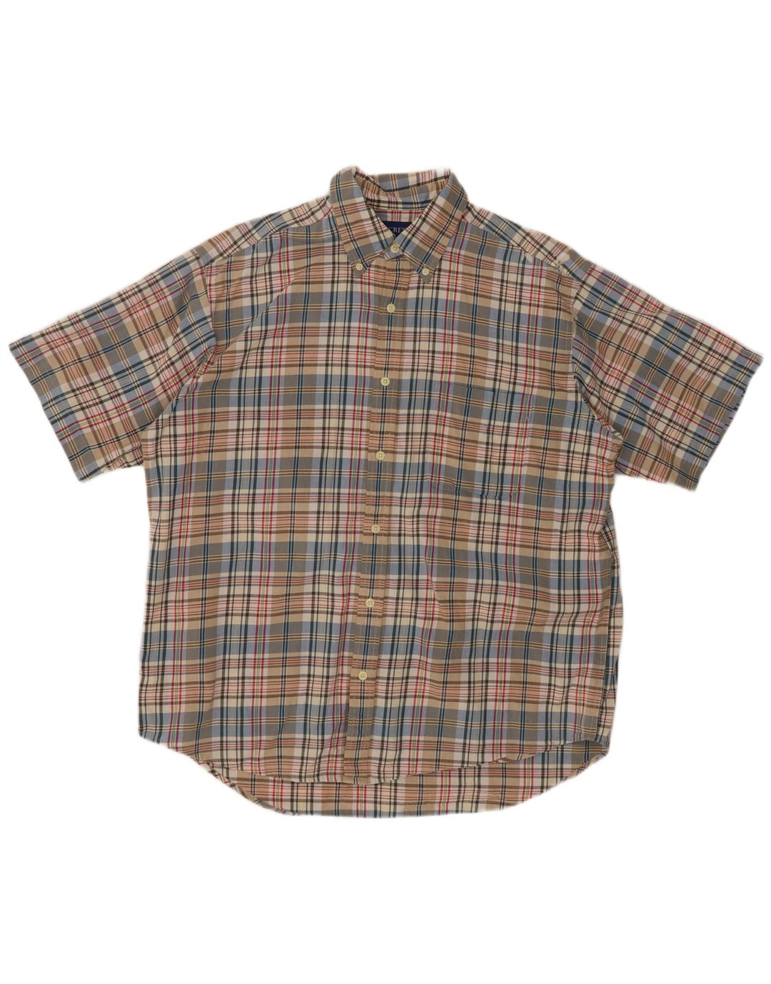 J. CREW Muška košulja kratkih rukava srednje šarene pamučne kare