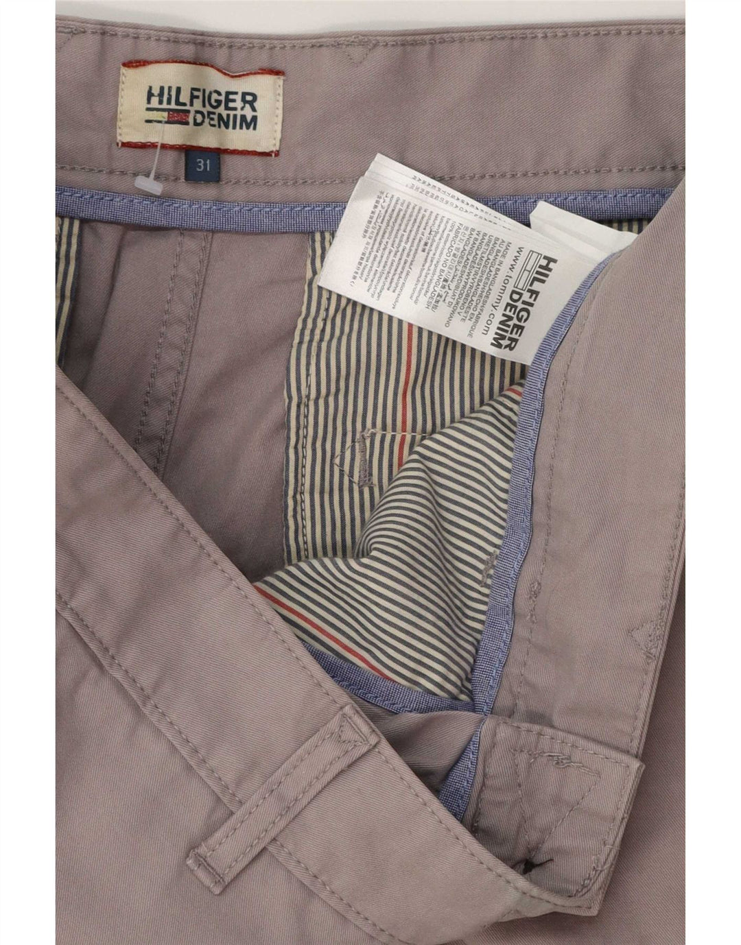Tommy Hilfiger muške chino kratke hlače W31 srednje sivi pamuk