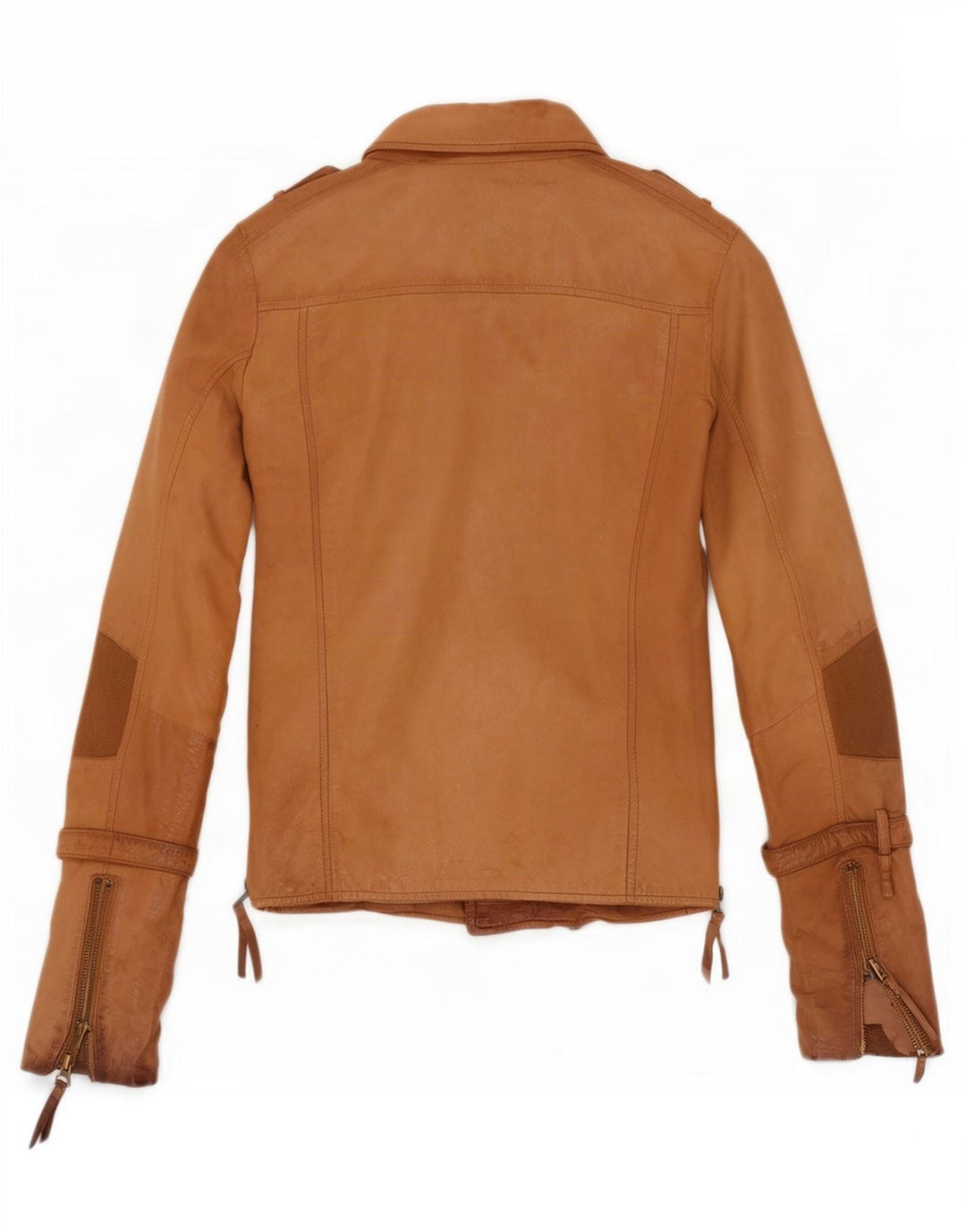 Ženska kožna biciklistička jakna True Religion UK 10 Small Beige Colourblock