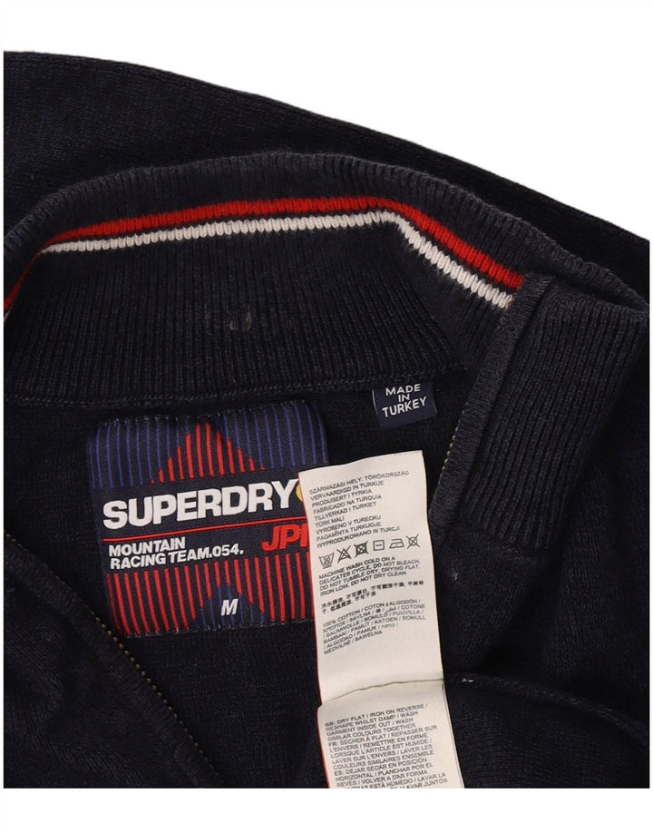 Superdry muški džemper s izrezom i srednjim tamnoplavim pamukom