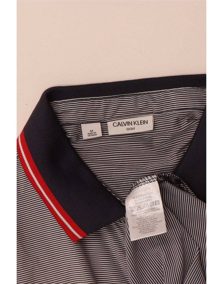 Calvin Klein muška polo majica srednje sive pruge od poliestera