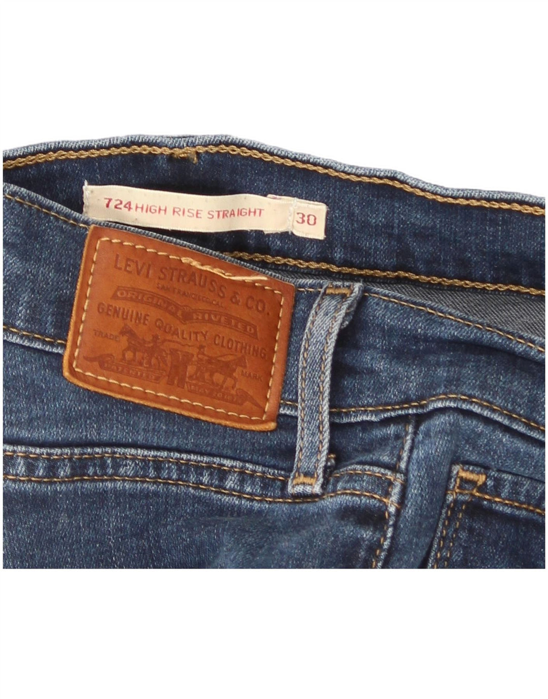 Levi's ženske ravne traperice visokog struka 724 W30 L30 plave