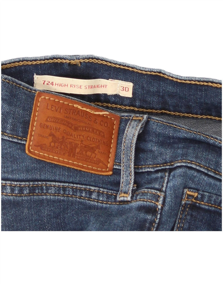 Levi's ženske ravne traperice visokog struka 724 W30 L30 plave