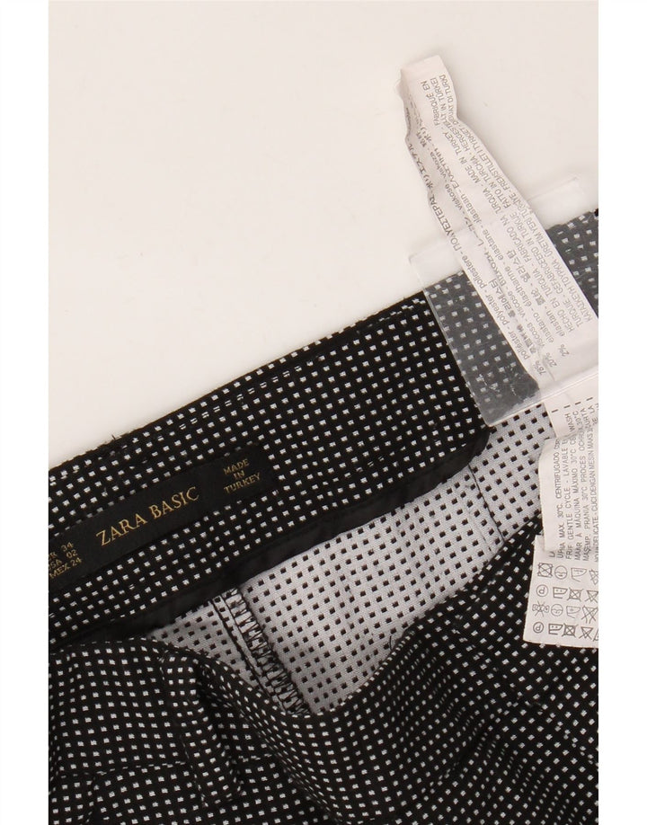 Zara ženske Basic sužene chino hlače EU 34 2XS W24 L27 crni karirani