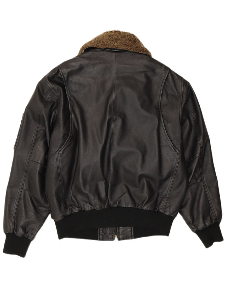 RINO & PELLE muška kožna letačka avijatičarska jakna IT 52 XL crna koža