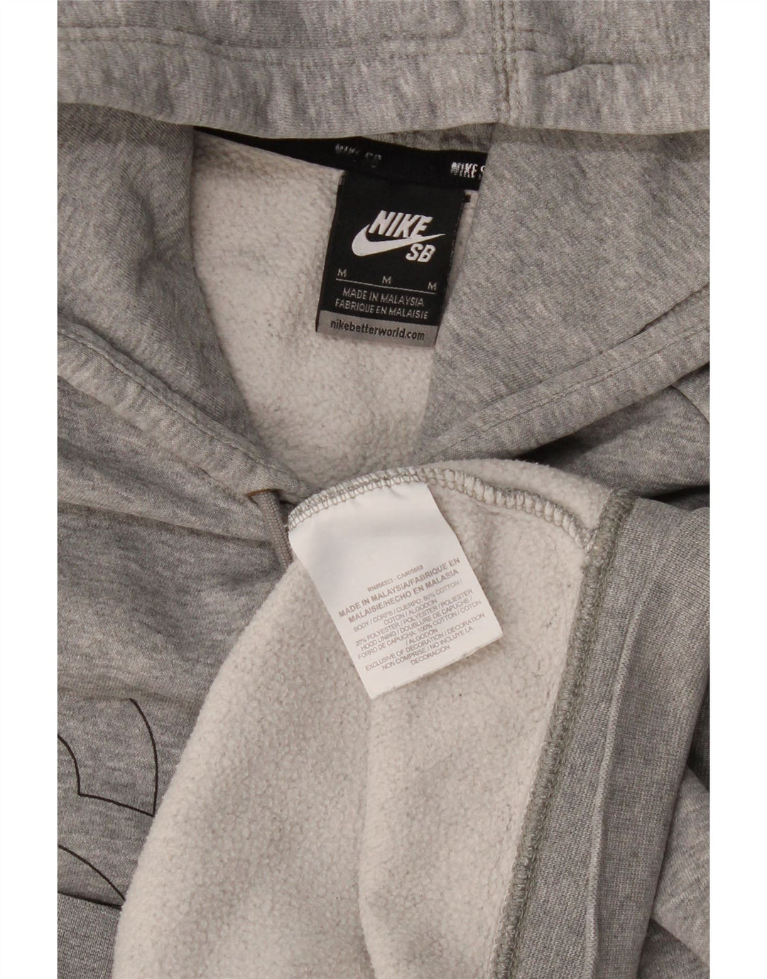 Nike muška majica s kapuljačom s kapuljačom srednje sive boje s flekama