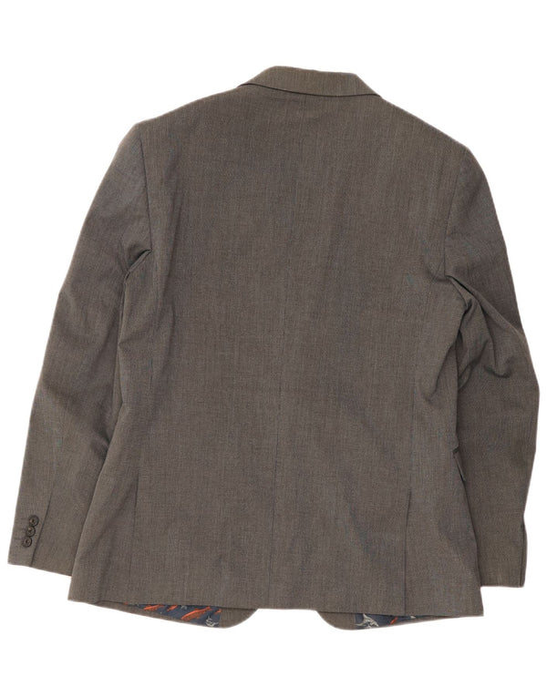 Ted Baker, muška moderna jakna sa 2 gumba US 42 XL sivi poliester