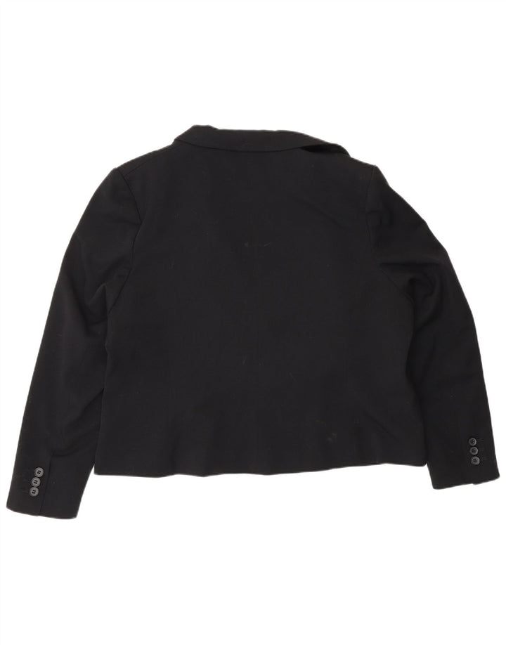 Marks & Spencer ženski sako sa 1 gumbom UK 20 2XL crni poliester