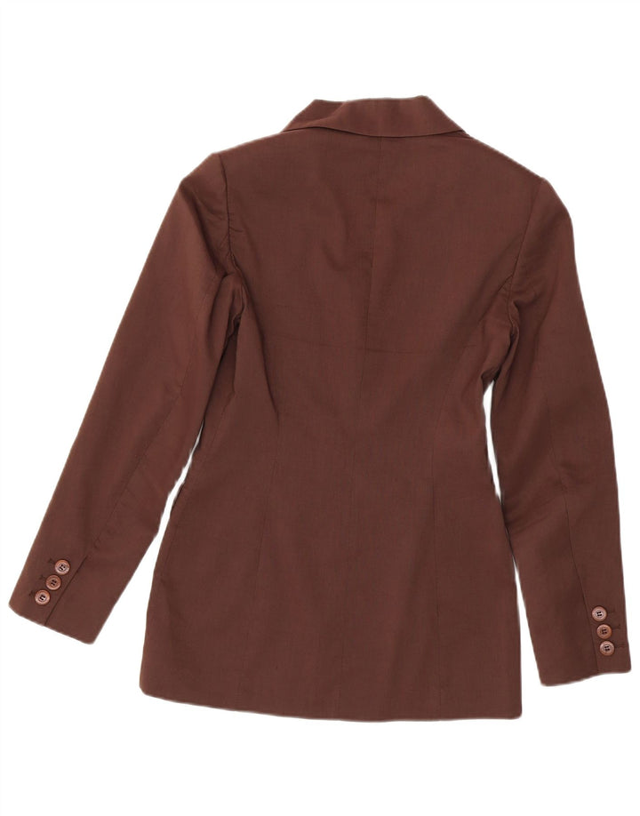 Ženska jakna sa 2 gumba Karen Millen UK 8 Small Brown Lan