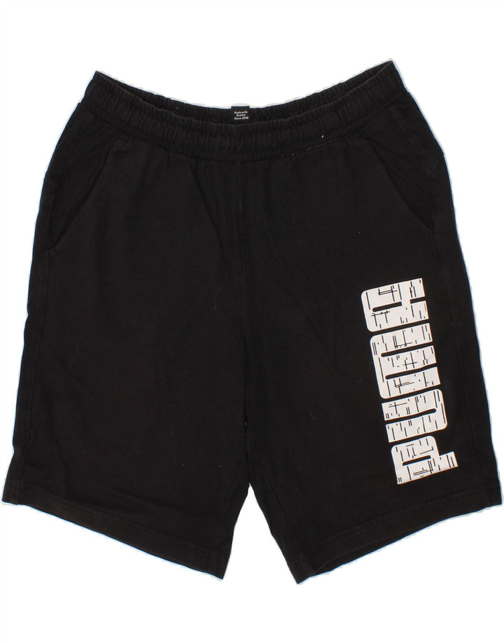 PUMA Boys Graphic Sport Shorts 9-10 Years Medium Black Vintage Puma and Second-Hand Puma from Messina Hembry 
